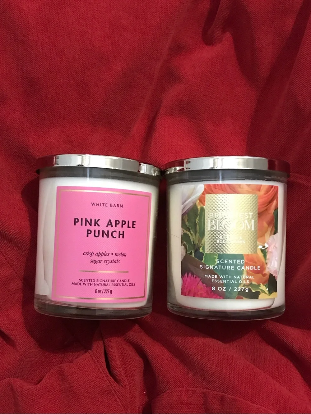 2 Candles - Pink & White